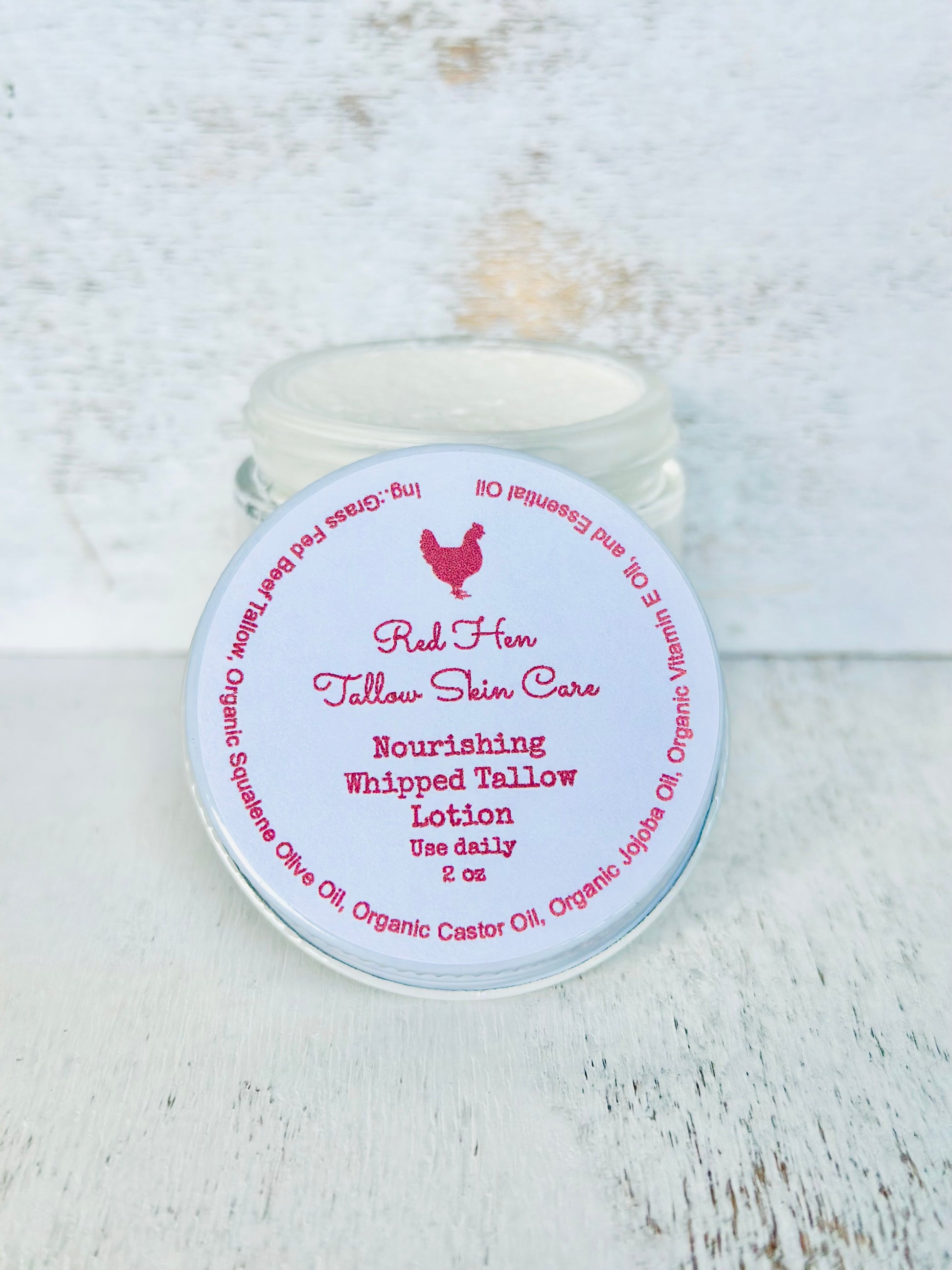 Red Hen Tallow Skin Care Whipped Tallow Lotion