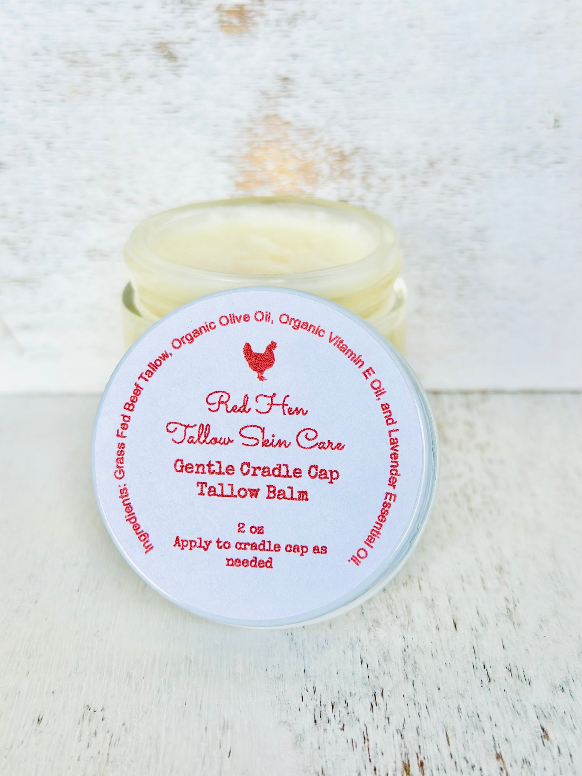 Red Hen Tallow Skin Care Gentle Cradle Cap Tallow Balm