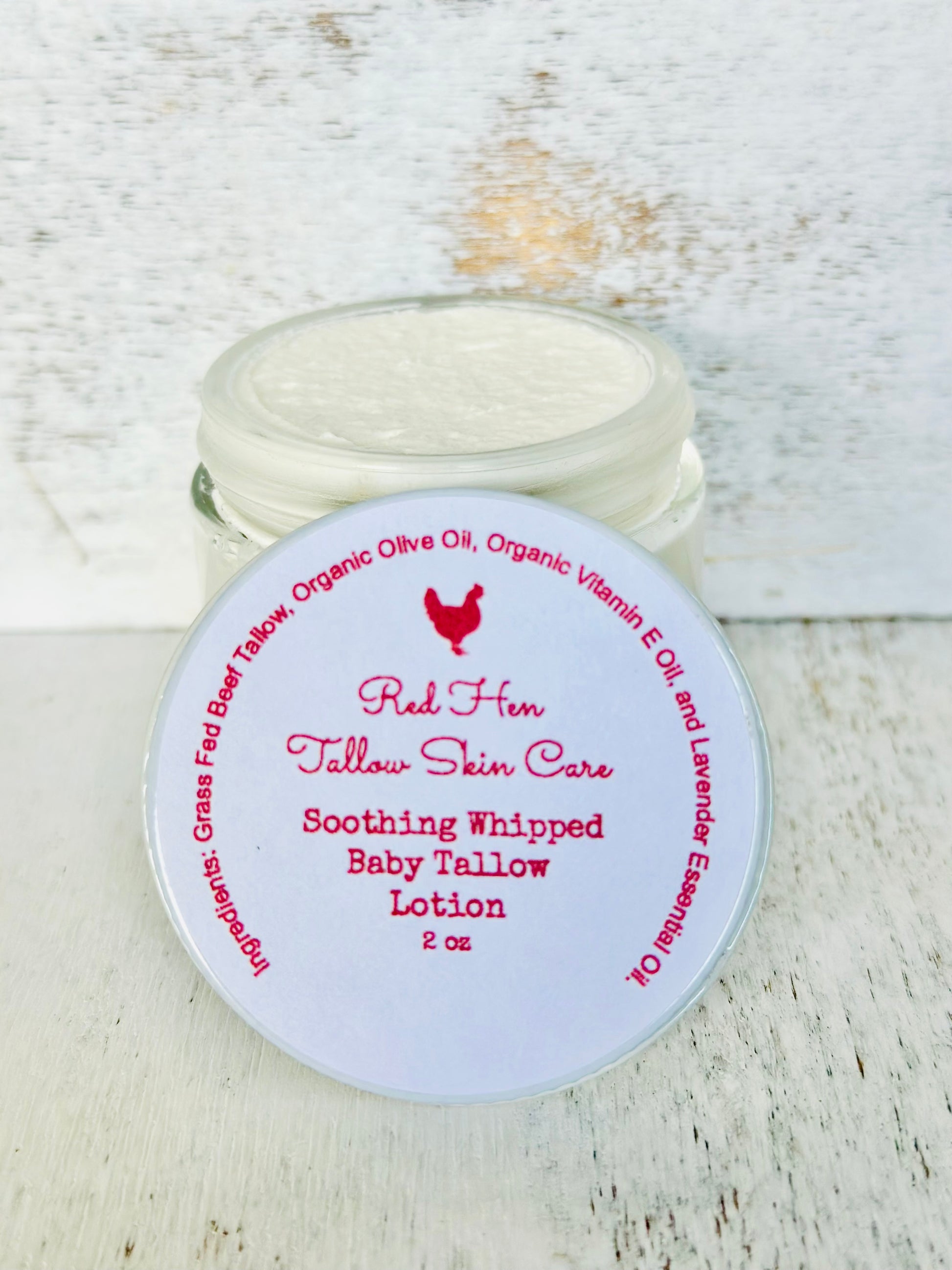 Red Hen Tallow Skin Care Soothing Whipped Baby Tallow Lotion